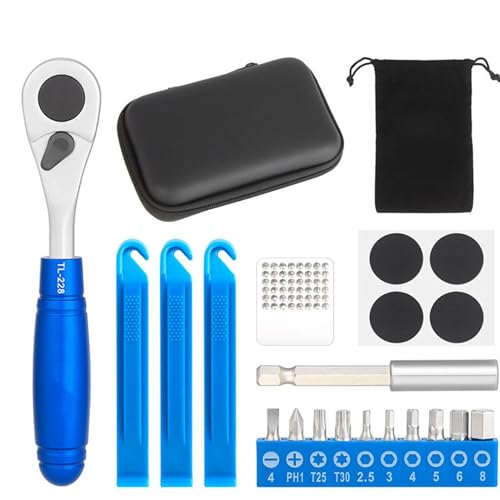 Uhngw Ratchet de llave, juego de llave combinación de combinación | Kit de mantenimiento multifuncional | Lugar de trinquete profesional destornillador establecido para reparación automotriz y uso en