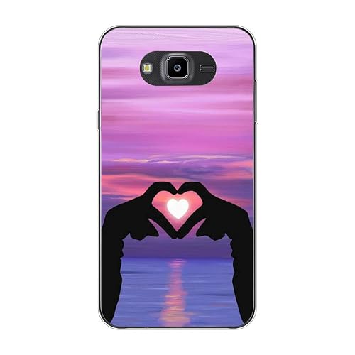 KARTXITAI Case Compatible with Samsung Galaxy J7 Nxt,Shockproof Slim Thin Silicone Protective Anti-Fingerprint Anti-Scratch Anti-Fall Phone Cover - Love,Sky,Sunset,Glow,Lovers