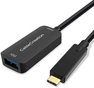 USB 3.1 Type C to USB Female Extension Cable 16.5 Feet, CableCreation 10Gbps USB-C Fast Data Transfer Cord Compatible with Oculus Quest 2, Oculus Rift VR, Mouse, Keyboard, Printer, HDD, Black 5 Meters