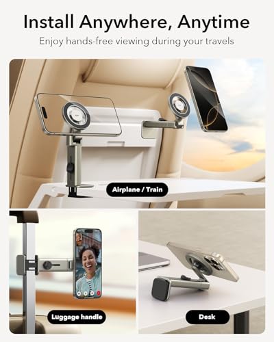 ESR Suporte de telefone de avião Skygrip (HaloLock), titânio natural
