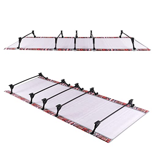 Lucky Monet Camping Cot For Adults, Foldable Cot Bed Ultralight Sleeping Cot With Pillow & Storage Bag, Easy Setup Heavy Duty Aluminium Frame Camping Bed For Hiking Travel Outdoor, Support 330Lbs #TOP3