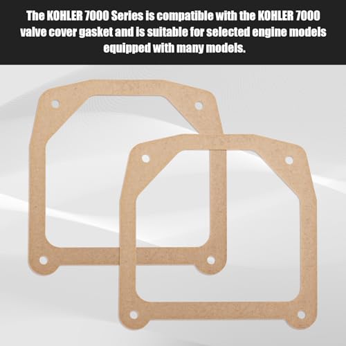 Image of 2pcs Valve Cover Gasket, Stamped Steel Cover Head Gasket Replacement Kit for Kohler 7000 Series Model Engines