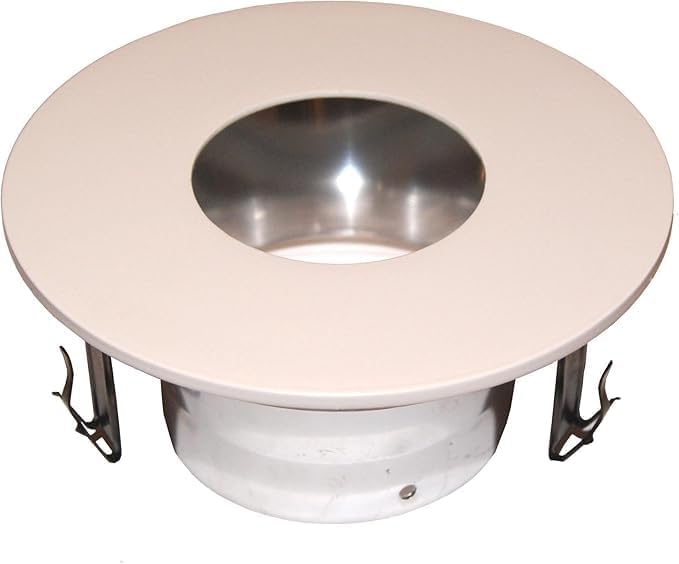 4 Inches Line Voltage Reflector Pinhole, Metal Can Light Trim, Fit Halo/Juno Remodel Recessed Housing, 4 Inch Light Trim for A19, PAR16, PAR20, R20, White (6)