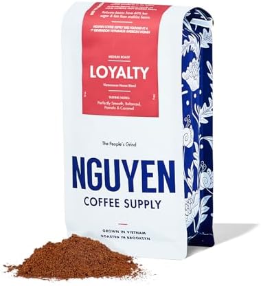 Nguyen Coffee Supply - Loyalty Signature Robusta & Arabica Blend: Medium Roast Premium Ground Coffee Beans, Vietnamese Single Origin, Direct Trade, Roasted in Brooklyn [12 oz Bag]
