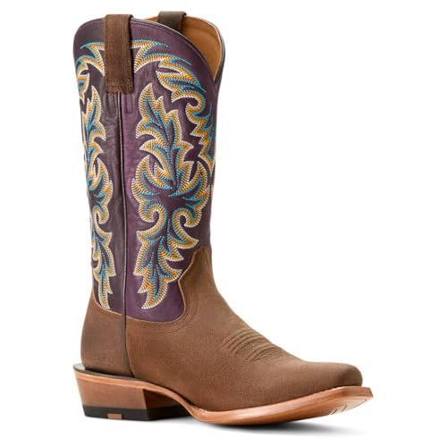 ARIAT Men's Futurity Champ Cowboy Boot, Dijon Roughout/Royal Purple, 9 Wide3