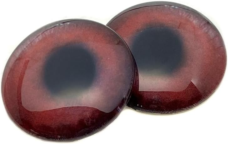 Red Panda Realistic Glass Eye Cabochons for Pendant Making Wire Wrapped Jewelry Faux Craft Taxidermy or Sculptures