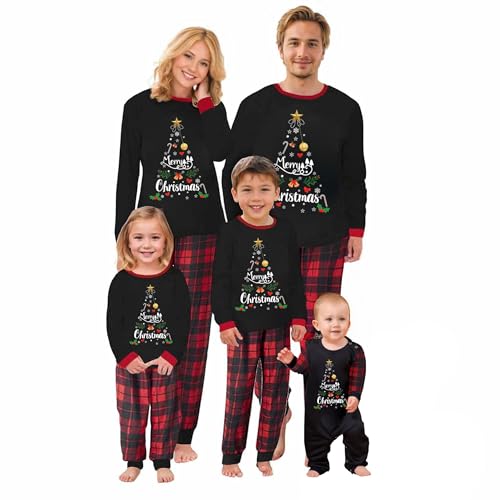 WephuPSho - Pijama Familiar De Navidad A Juego, Pijama Familiar Para Día Festivo, Pijamas De