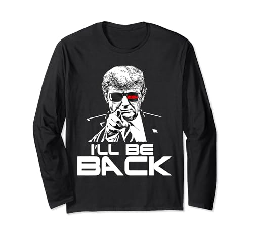 Ich komme 2024 Donald Trump For President Funny Sonnenbrille Langarmshirt