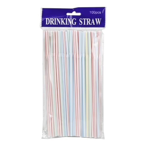 100 pitillos desechables flexibles para bebidas miniatura 6