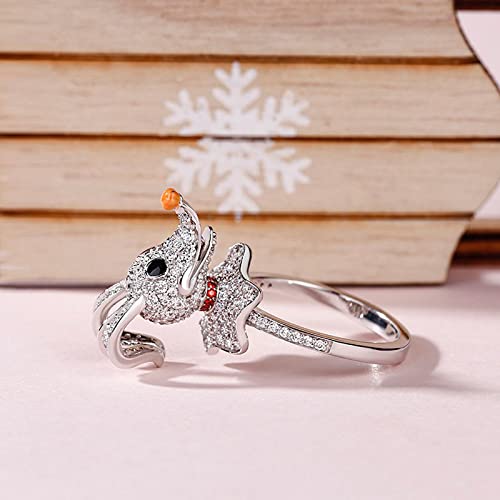 Jeulia Round Cut Silver Ring: Sterling Silver Hug Me Fashion Anniversary Promise Engagement Wedding Christmas Ring for Her with Gift Jewelry Box2