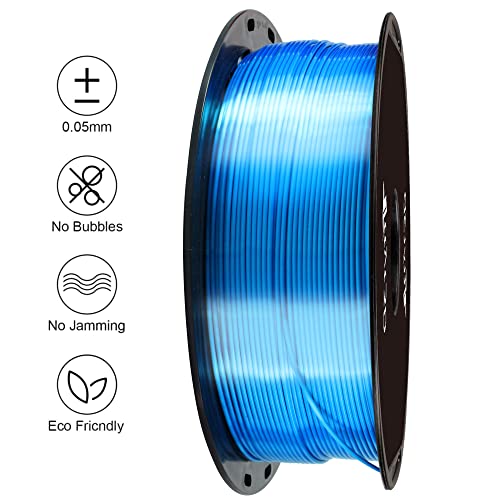 Image of Shine Blue PLA 3D Printer Filament 1.75mm 1KG 2.2LBS Spool Widely Compatible Silk 3D Printing Material TTYT3D