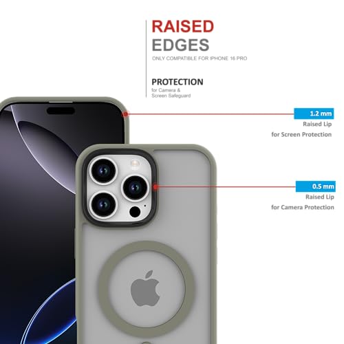 Image of for iPhone Case 16 Pro, [Anti-Yellowing Technology] [Military Grade Drop Protection] Shockproof Slim Hybrid Phone Case for iPhone 16 Pro - Grey