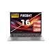 FIREBAT 16 Zoll Gaming Notebook, AMD Ryzen 7 H255 Octa-Core Prozessor bis 4,9GHz, 16GB DDR5, 512GB NVMe SSD, QHD 2.5K Display, Leistungsstarker Laptop für Gaming Büro Studium Grau