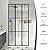 Bathroom Shower Door,35" W x 72" H Shower Glass Panel,Walk-in Shower Screen,Clear Tempered Glass Shower Panel with Matte Black Rod No Glue Required