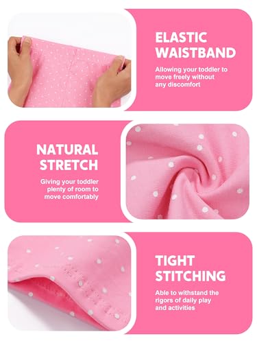 Image of Ruisita 6 Pack Toddler Girls Cotton Bike Shorts Cartwheel Safety Shorts