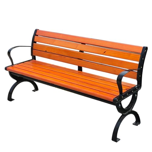Chaise de parc d'extérieur haut de gamme avec dossier en bois massif noble