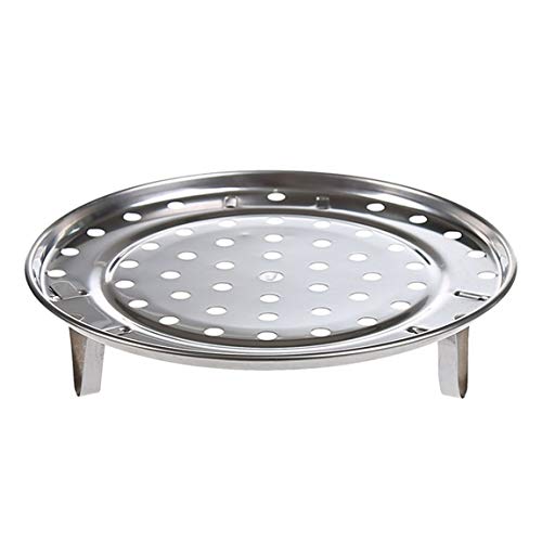Preisvergleich Produktbild 73JohnPol Multifunktionale Home Kitchen Runde Form Edelstahl Steamer Rack Insert Suppentopf Dampftablett Stehen Kochgeschirr Werkzeug, Silber