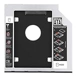 Tomantery Universal 7-9.5mm Notebook Optical Drive SSD/HDD Hard Drive Carrier for Quick Storage and Backup, Plug and Play for PC Laptop , Aluminum Material, 1 Tray 4 Screw for Tech Savvy Users
