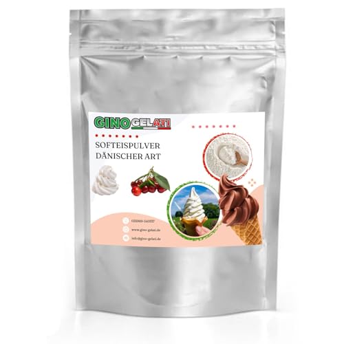 Gino Gelati Dänisches Softeis Pulver, fruchtiger Geschmack, verschiedene Geschmacksvarianten, schnell und einfach Zubereitet, Made in Germany, Eis selber machen (10 Kg, Amarena Kirsch Sahne)