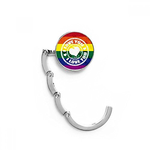 Porte-sac pliable arc-en-ciel LGBT cintre de table compact multicolore