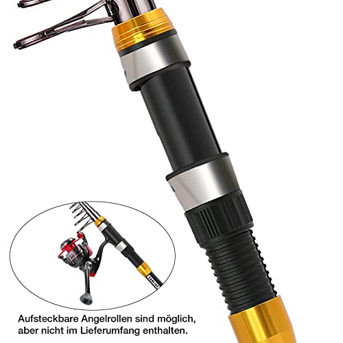 Angelrute Teleskop-Angelrute tragbar- 90% Kohlefaser, CNC-gefräster Rollensitz, komfortabler Eva-Griff, leichte… – Bild 5
