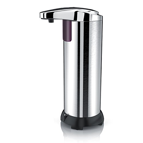 Preisvergleich Produktbild Arendo - Automatik Seifenspender, Flüssigseifenspender - 200ml Fassungsvermögen - integrierter Infrarot-Smart-Sensor - Edelstahl-Design
