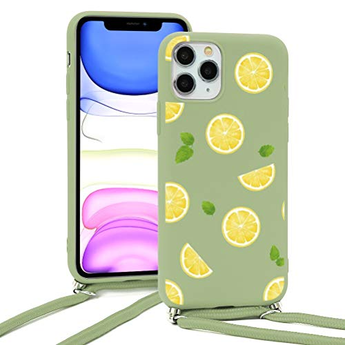 KAPUCTW Capa compatível com Apple iPhone 13 com alça de cordão transversal de 6,1 polegadas, TPU mac