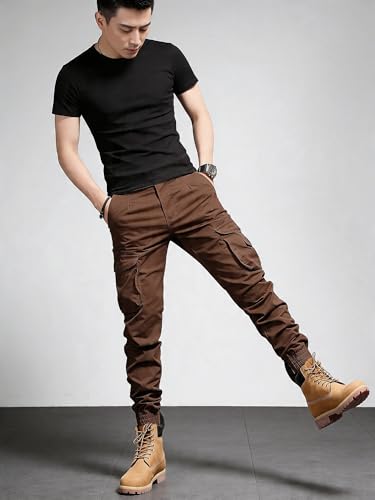 Image of Lymio Cargo for Men | Cotton Cargo Pant | Drawstring Waist Pant (Also Available in Plus Sizes)(09-12)