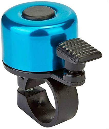 Aluminum Alloy Bicycle Bell, Loud Crisp Bicycle Bell, Mini Cute Bike Horn for Adults and Kids Bike, Perfect for Both Left and Right Hand（1PCS）-blue