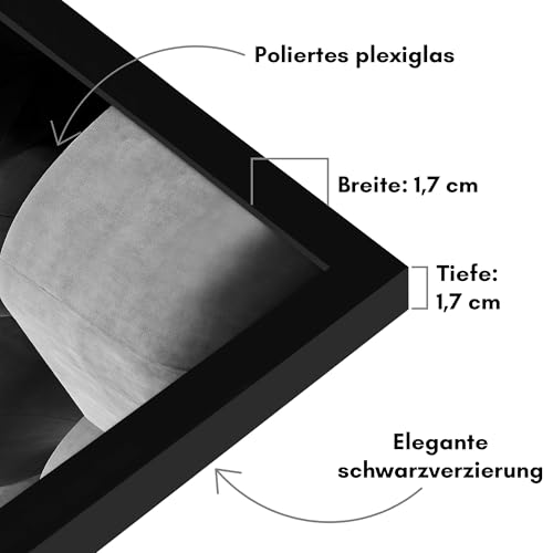 Americanflat Bilderrahmen 45x60 cm - schmaler Bilderrahmen - Schwarz – Ansicht 3