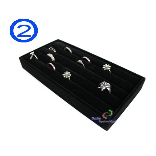 Display-Schachtel, Mit 20 Haken Für Ketten Und Armbänder, Schwarzes Velours, 1 Stk