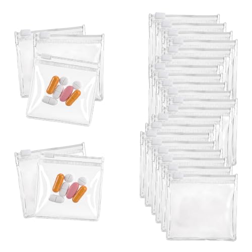 Image of Pill Organizer Reusable Travel Pill Pouch Bags for Daily Use (25PCS) | Reusable, Travel-Friendly, Daily Use, Portable Pouch, Pill Storage