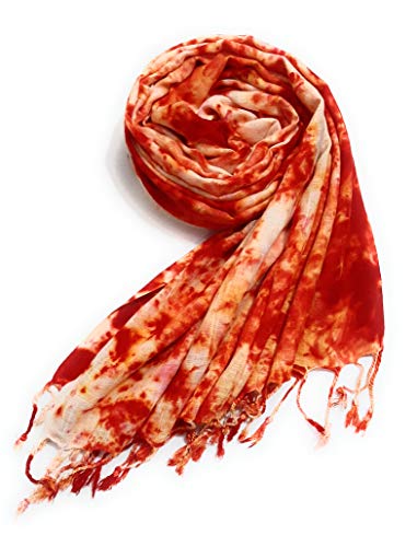 Image of Rayon Scarf for Men & Women | Lightweight Stole, Shawl & Wrap with Batik Design | All-Season Summer & Winter Wear | Soft & Breathable Fabric (28 x 72 inches)
