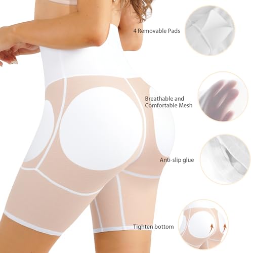 Image of Irisnaya Women Shapewear Control Panties Body Shaper Butt Lifter Padded Hip Enhancer Seamless Underwear Hi- Waist Short