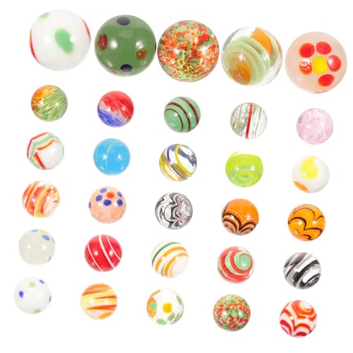 Canicas de vidrio juego de 30 piezas bolas de colores y cuentas decorativas para niños de 4 a 8 anos