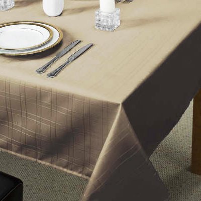Emma Barclay Chequers - Jacquard Table Cloth in Coffee - 70x108 (178x274cm), 108 x 70 inch (Rectangular) - Image 3