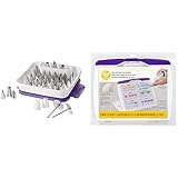 Wilton, 55-Piece Cake Supply Master Decorating Tip Set & Deluxe Practice Board Set for Cake Decorating Training