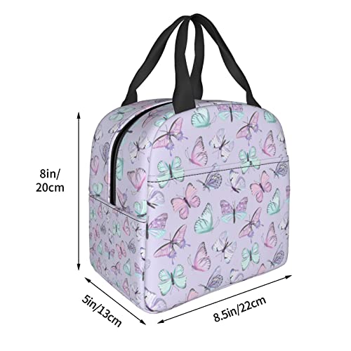 Lunch Bag Butterfly Vintage Flying Insulated Lunch Box Back To School Reusable Bags Meal Portable Container Tote For Boys Girls Travel Work Picnic Boxes #TOP3