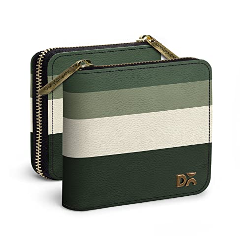 Image of DailyObjects Women's Zip Wallet | Made with Vegan Leather Material | Carefully Handcrafted | Holds up to 8 Cards | Slim and Easy to Fit in Pocket | Coin Pocket with Button Closure