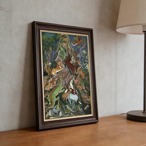 Impression sur toile The Wise Crow décoration murale pour bureau avec cadre