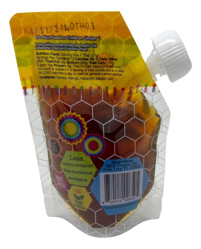 I HEART BEES Mango Habanero Hot Honey 10 oz miniatura 2