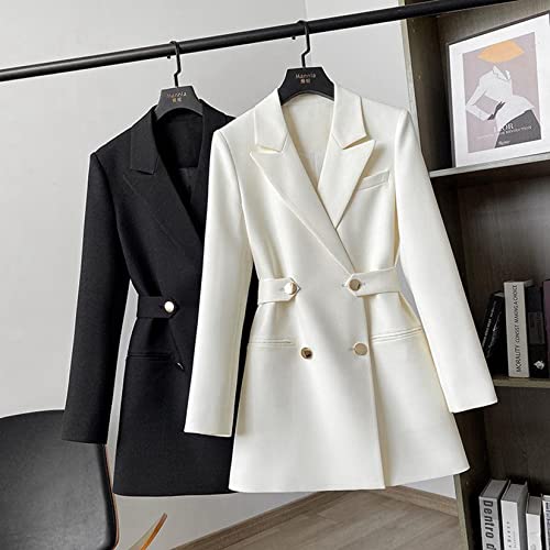 Ternos Dos Blazers Para Mulheres, Jaqueta De Maciário Solto Com Bolsos, Casaco Blazer Para A