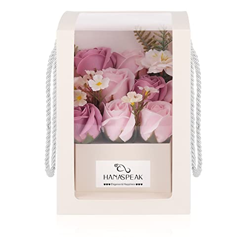 HANASPEAK 母の日 敬老の日 ソープフラワー 花 造花 枯れない花 バラ フラワーギフト 感謝 お礼 誕生日 記念日 お見舞い ギフトボックス (Ella)