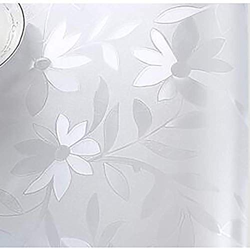 Nappe de table basse givrée en PVC transparent imperméable pour salon