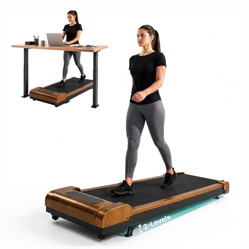 Image of Fitkit by Cult Walking Pad Neo (BLDC 3.5HP Peak Power) Compact Under Desk BLDC Motor Treadmill | Max Weight: 120kg | Home use with Remote Control (Brown)