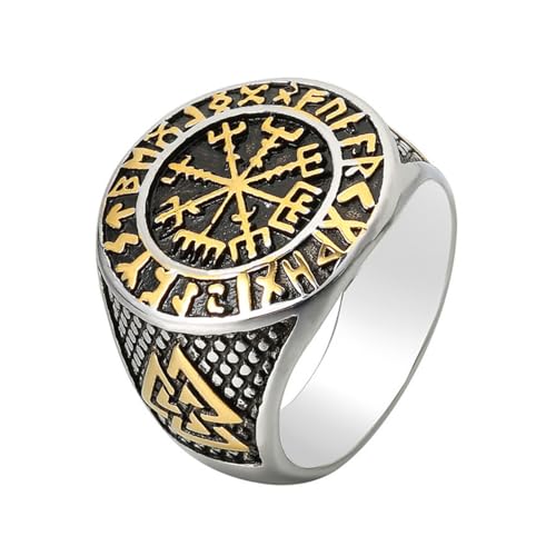 Bague amulette runique nordique en acier inoxydable : offrez un symbole de force pure
