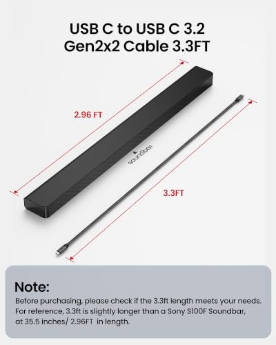 Image of Silkland USB C Monitor Display Cable 3.3FT, 8K@30Hz, 4K@144Hz 5K 60Hz Video