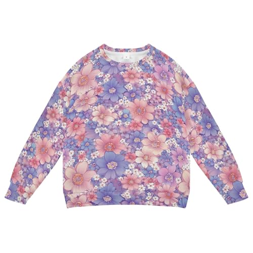 JUNZAN Beautiful Flowers Kids Girls Sweatshirt Hoodie Fleece Kids Hoodies Boys Athletic 4T