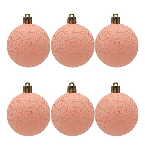 6 adornos de bolas de Navidad para árbol de color macarrón de plástico para decoración de fiestas de boda