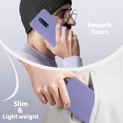 Image of LIRAMARK Liquid Silicone Soft Back Cover Case for OnePlus 8 /1+8 (Lavender)